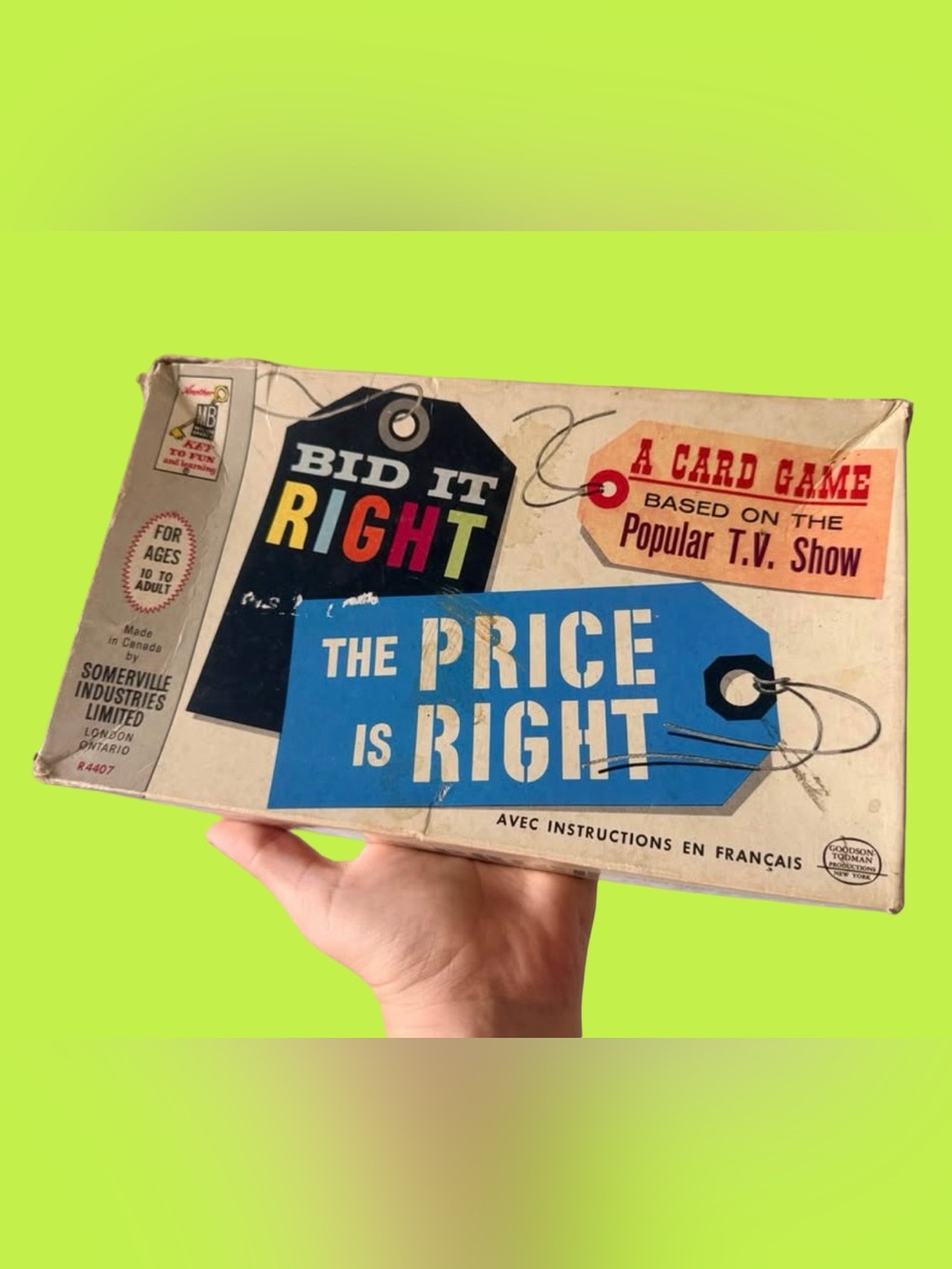 1964 - Vintage The Price is Right “Bid It Right” Card Game *Complete*